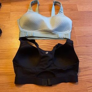 Two pack, high support sports bras size medium